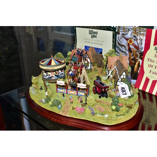 487 - A LARGE BOXED LIMITED EDITION LILLIPUT LANE SCULPTURE ALL THE FUN AT THE FAIR, no 358/850, with plin... 