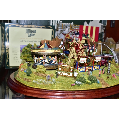 487 - A LARGE BOXED LIMITED EDITION LILLIPUT LANE SCULPTURE ALL THE FUN AT THE FAIR, no 358/850, with plin... 