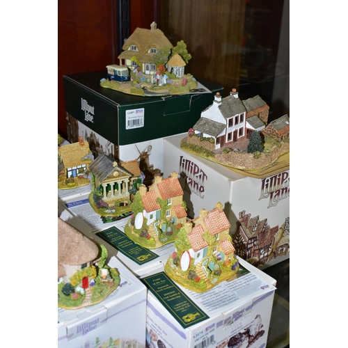 488 - FORTY SIX LILLIPUT LANE SCULPTURES FROM SYMBOL OF MEMBERSHIP/COLLECTORS CLUB, mostly boxed and deeds... 