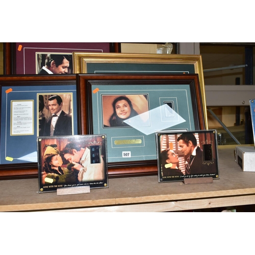 507 - BOXED 'GONE WITH THE WIND' MEMORABILLIA, comprising four limited edition framed montages with illumi... 