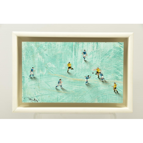 300 - CRAIG ALAN (AMERICA 1971) 'TOUCH', eight figures playing football, signed bottom left, mixed media o... 