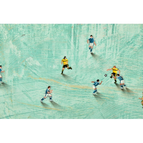 300 - CRAIG ALAN (AMERICA 1971) 'TOUCH', eight figures playing football, signed bottom left, mixed media o... 