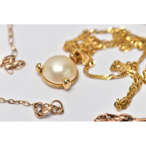 10 - TWO BRACELETS AND A PENDANT NECKLACE, the first an AF rope twist bracelet, fitted with a spring clas... 