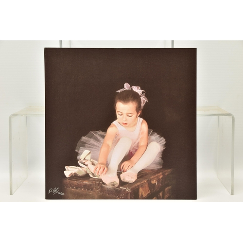 308 - DARREN BAKER (BRITISH 1976) 'BALLET SHOES II', a signed limited edition print depicting a young girl... 