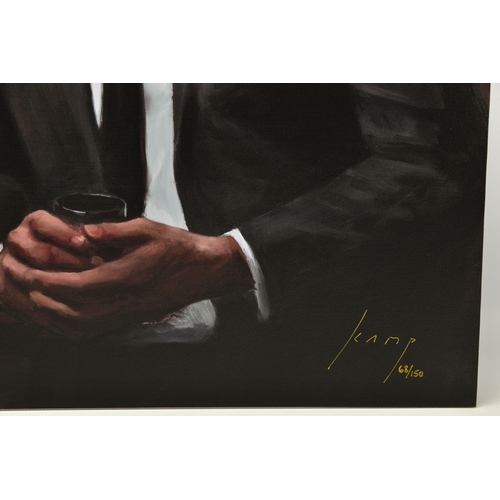 315 - VINCENT KAMP (BRITISH CONTEMPORARY) 'TENSION BUILDING' a signed limited edition print of figures in ... 