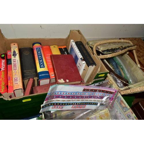 351 - SEVEN BOXES OF ASSORTED MISCELLANEOUS ITEMS, to include a Nikon Coolpix P520 camera, a Nikon Coolpix... 