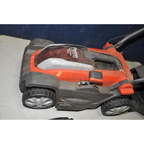 1054 - A FLYMO MIGHTI MO 300Li CORDLESS LAWN MOWER with grass box, one battery and charger (PAT pass and wo... 