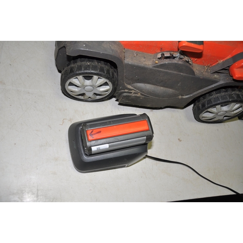 1054 - A FLYMO MIGHTI MO 300Li CORDLESS LAWN MOWER with grass box, one battery and charger (PAT pass and wo... 