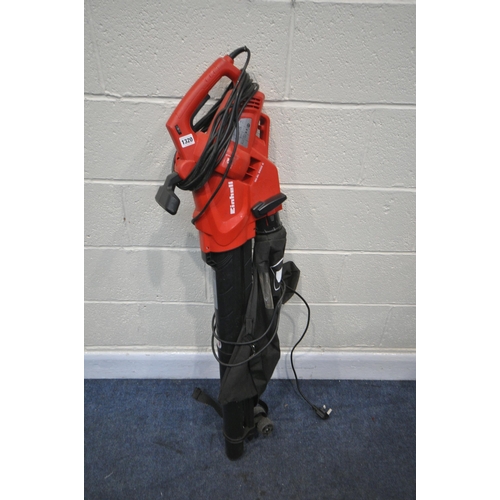 1320 - A EINHELL GC-EL2500E LEAF BLOWER, and a garden vac with adjustable power, bag and carrying strap