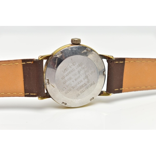 48 - A GENTS 'TISSOT' WRISTWATCH, automatic movement, round gold dial signed 'Tissot Swiss, Automatic Sea... 