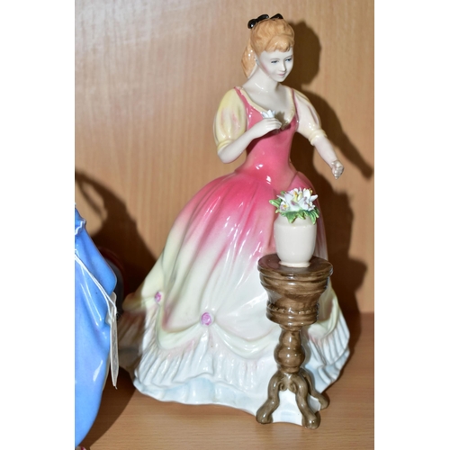 353 - THREE ROYAL DOULTON FIGURINES, comprising 'Angela' a Micheal Doulton exclusive signed on the base an... 