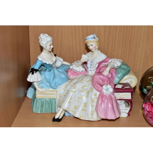 360 - TWO ROYAL DOULTON FIGURE GROUPS, comprising 'Afternoon Tea' HN1747 and 'The Love Letter' HN2149 (2) ... 