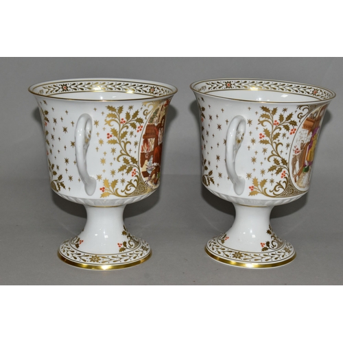 389 - TWO LIMITED EDITION CAVERSWALL CHRISTMAS GOBLETS, comprising 1978 First Caverswall Christmas Goblet ... 