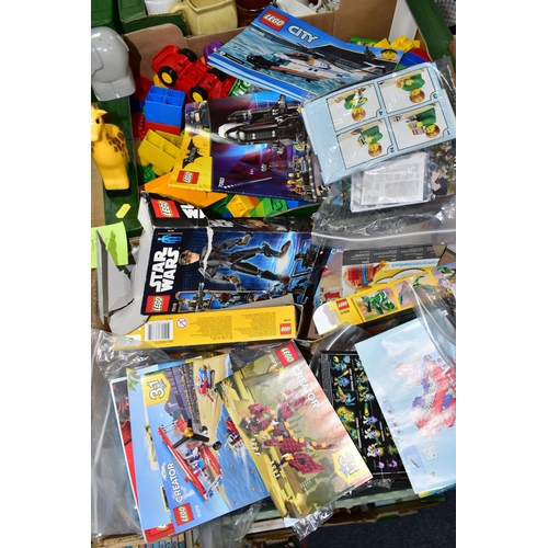 420 - A QUANTITY OF ASSORTED LEGO AND MEGA BLOKS ITEMS, loose and in assorted bags, contents not checked, ... 