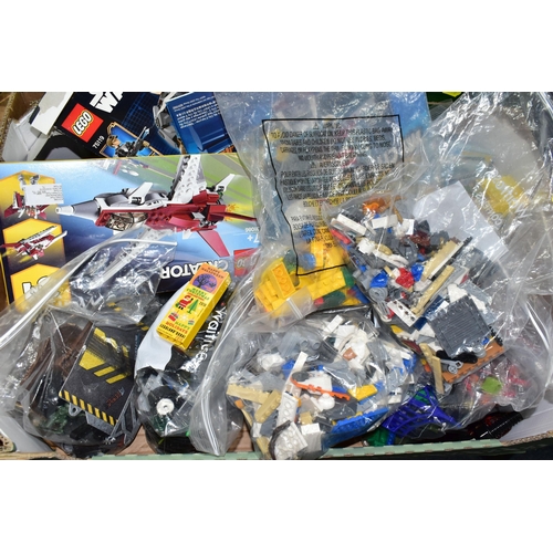 420 - A QUANTITY OF ASSORTED LEGO AND MEGA BLOKS ITEMS, loose and in assorted bags, contents not checked, ... 