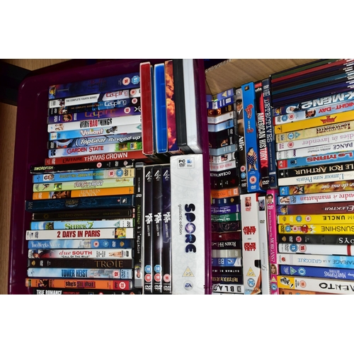 429 - SEVEN BOXES OF DVDS, to include over one hundred feature films and film and tv boxsets, including Th... 