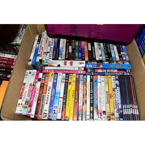 429 - SEVEN BOXES OF DVDS, to include over one hundred feature films and film and tv boxsets, including Th... 