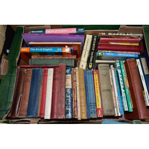 433 - SIX BOXES OF BOOKS AND MAGAZINES, approximately one hundred and thirty books, titles to include mode... 