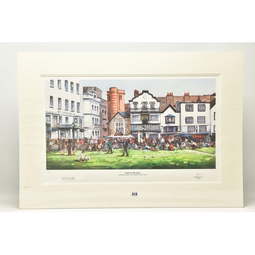 296 - HENDERSON CISZ (BRAZIL 1960) 'LUNCH ON THE GREEN', a signed limited edition print depicting Exeter C... 