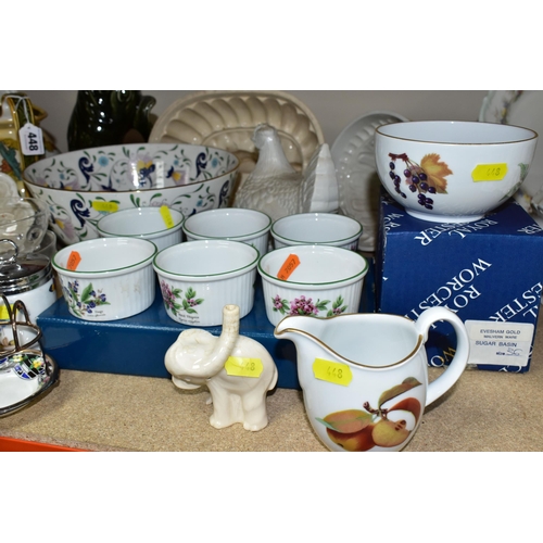 448 - A GROUP OF ASSORTED CERAMICS, comprising a Doulton-Burslem Geo Morland jug decorated with a hunting ... 