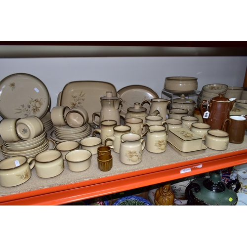 442 - AN EIGHTY THREE PIECE DENBY MEMORIES DINNER SERVICE, comprising a twin handled vegetable dish, two c... 