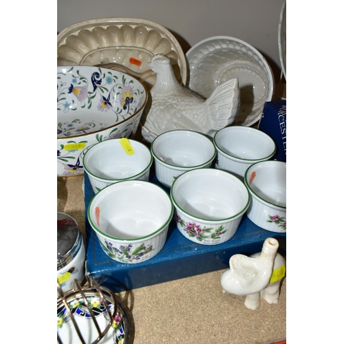 448 - A GROUP OF ASSORTED CERAMICS, comprising a Doulton-Burslem Geo Morland jug decorated with a hunting ... 