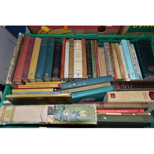 466 - BOOKS, five boxes containing over 160 miscellaneous titles in hardback and paperback format, subject... 