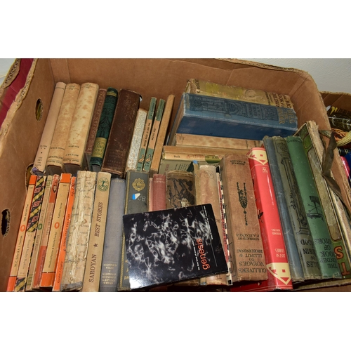 466 - BOOKS, five boxes containing over 160 miscellaneous titles in hardback and paperback format, subject... 