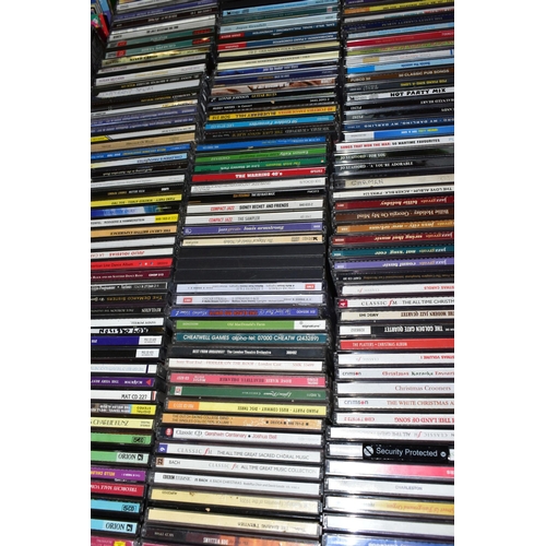 509 - COMPACT DISCS, two large boxes and three small boxes containing approximately 400 miscellaneous comp... 