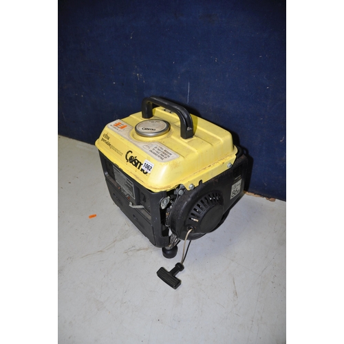 1062 - A COSMO 650W PORTABLE GENERATOR (UNTESTED but engine pulling freely)