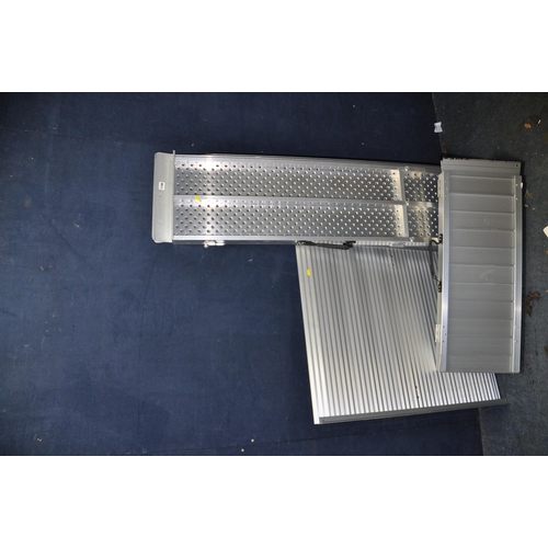 1106 - A CARECO AEROFOLD RAMP measuring 154cm length x width 76cm along with two folding Careco clever ramp... 