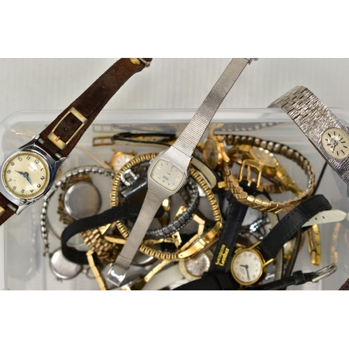 89 - A SELECTION OF MID TO LATE 20TH CENTURY WRISTWATCHES, to include a gold plated Rotary manual wind wr... 