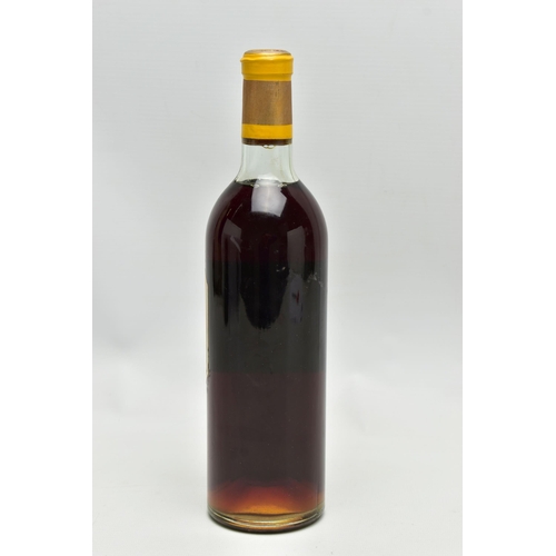 222 - CHATEAU D'YQUEM LUR-SALUCES 1958, one bottle of from the most prestigious estate in Sauternes, fill ... 