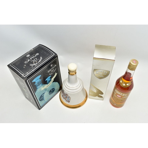 224 - COGNAC & WHISKEY, comprising two bottles of CAMUS XO SUPERIOR COGNAC in a presentation box, one 70cl... 