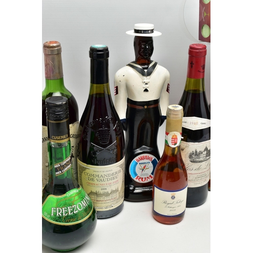 227 - ALCOHOL, one box containing a mixed collection of Armagnac, Rum, Wine and Spirit comprising one bott... 