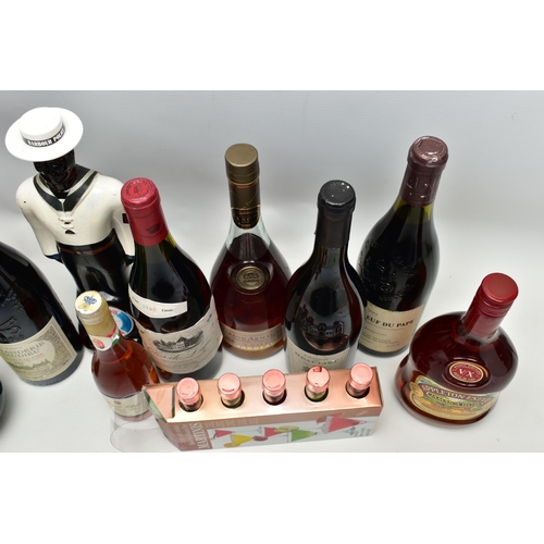 227 - ALCOHOL, one box containing a mixed collection of Armagnac, Rum, Wine and Spirit comprising one bott... 