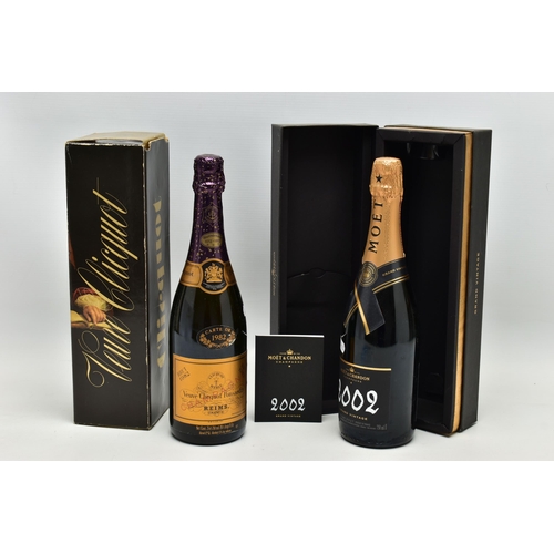 229 - CHAMPAGNE, two bottles of 1st class Champagne comprising one Moet & Chandon 2002 Grand Vintage, 12.5... 