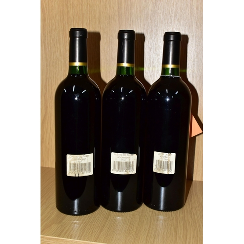 230 - WINE, three bottles of Cloitre des Dames MARGAUX 2003, 12.5% vol, 750ml, fill levels bottom neck, se... 