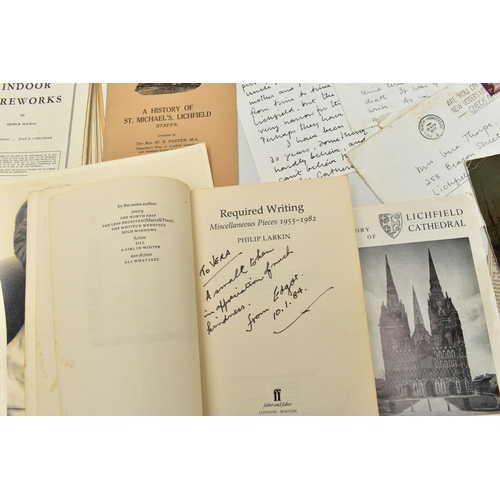 240 - PHILIP LARKIN & LICHFIELD, Phillip Larkin (1922-1985) Poet and Novelist, signed correspondence (two ... 