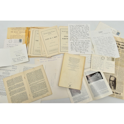 240 - PHILIP LARKIN & LICHFIELD, Phillip Larkin (1922-1985) Poet and Novelist, signed correspondence (two ... 