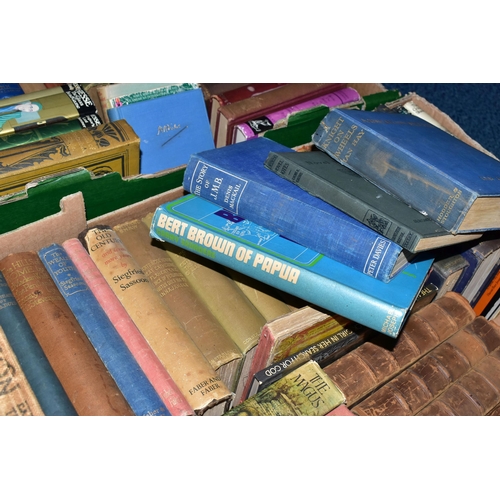 248 - BOOKS, four boxes containing approximately 140 miscellaneous titles, with some 1st Editions,  subjec... 