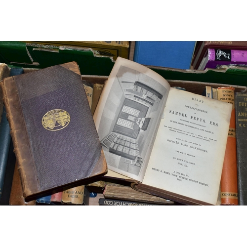 248 - BOOKS, four boxes containing approximately 140 miscellaneous titles, with some 1st Editions,  subjec... 