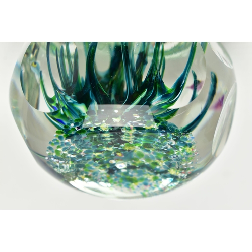 117 - A BOXED LIMITED EDITION PERTHSHIRE 'TROPICAL FISH' GLASS PAPERWEIGHT, containing three tropical fish... 