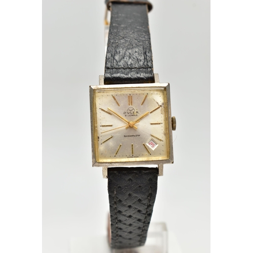 13 - THREE WATCHES, to include a 1960s 9ct yellow gold manual wind GARRARD wristwatch, cream dial with gi... 