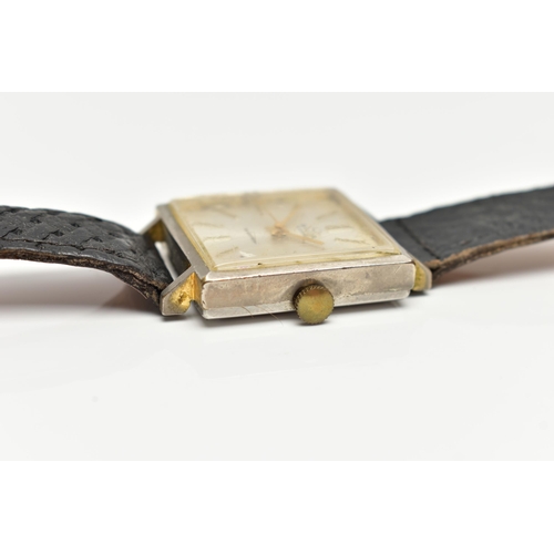 13 - THREE WATCHES, to include a 1960s 9ct yellow gold manual wind GARRARD wristwatch, cream dial with gi... 