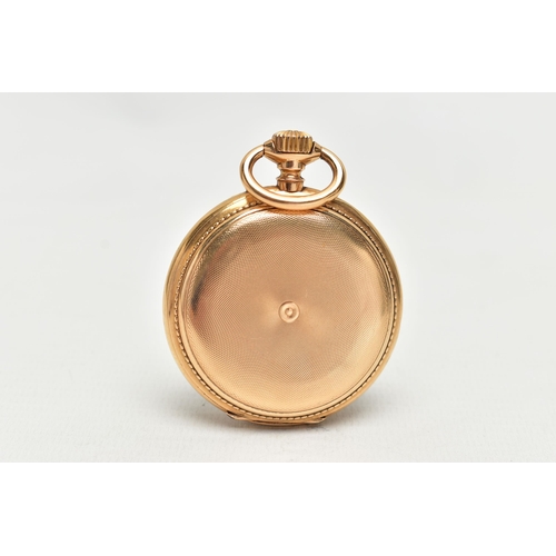 25 - AN EARLY 20TH CENTURY 18CT YELLOW GOLD MANUAL WOUND OPEN FACE POCKET WATCH WITHIN A POCKET WATCH CAS... 