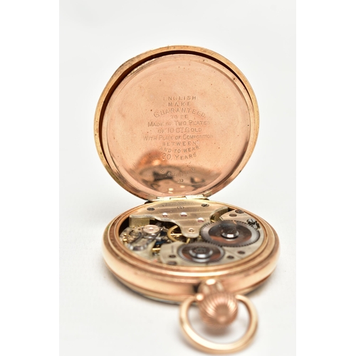 26 - THREE GOLD PLATED MANUAL WOUND OPEN FACE POCKET WATCHES, to include a ELGIN NATL WATCH CO.' pocket w... 