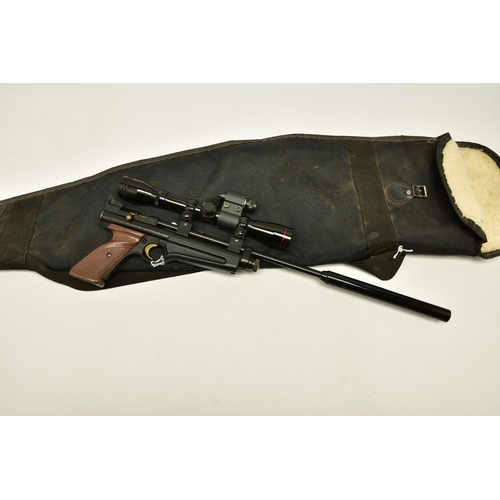 350 - A .22''  CROSMAN CO2 MODEL 2250B 'RAT CATCHER'  fitted with a Beamshop scope and silencer, serial nu... 