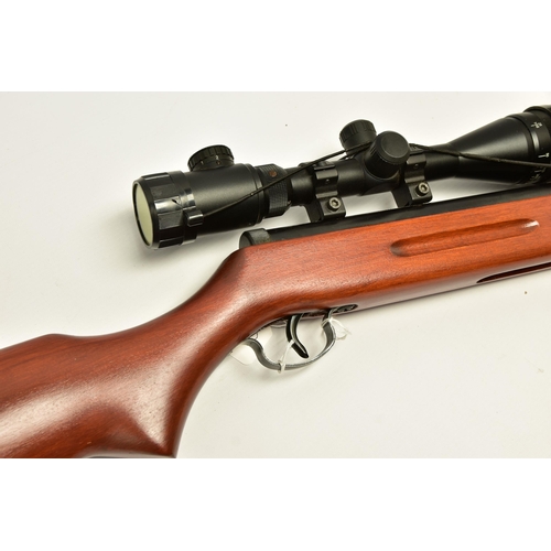 352 - A .22''  CHINESE BREAK ACTION SPRING AIR RIFLE fitted with a silencer, serial number 110213378, it i... 