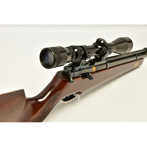 366 - A FALCON 22'' CO2 AIR RIFLE, serial number 93700, fitted with a Simmons scope, other than a minor ab... 